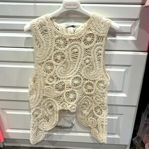zara crochet top, S nwt